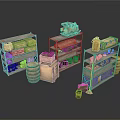 Military Storage Shelves With Wooden Crates Ammo Boxes And Barrels