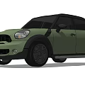 Green Compact SUV With Black Roof And Stylish Black Wheels