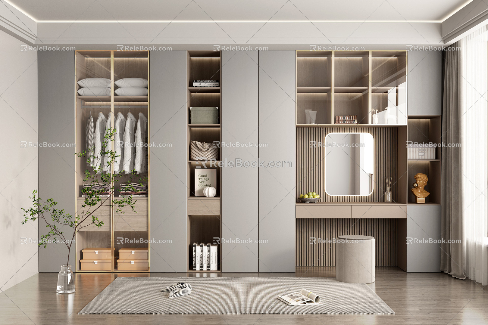 Modern wardrobe 3d model