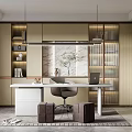 Modern Study Space 3d model