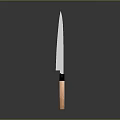 Sharp Kitchen Knife With Wooden Handle And Stainless Steel Blade For Cooking Use