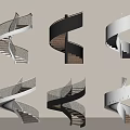 Modern Spiral Staircases With Various Designs Wooden Steps And Glass Railings