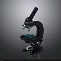 Professional Biological Laboratory Microscope With Adjustable Lens Focus Knob And Glass Slide