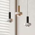 Modern Minimalist Pendant Lights Geometric Design Black Gold Metallic And Speckled Shades With Light Shadows