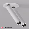 Modern White Double Ceiling Mounted Downlights And Spotlights For Indoor Lighting