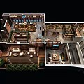 Modern Bar Floor Plan Design With Seating Area Counter And Interior Layout