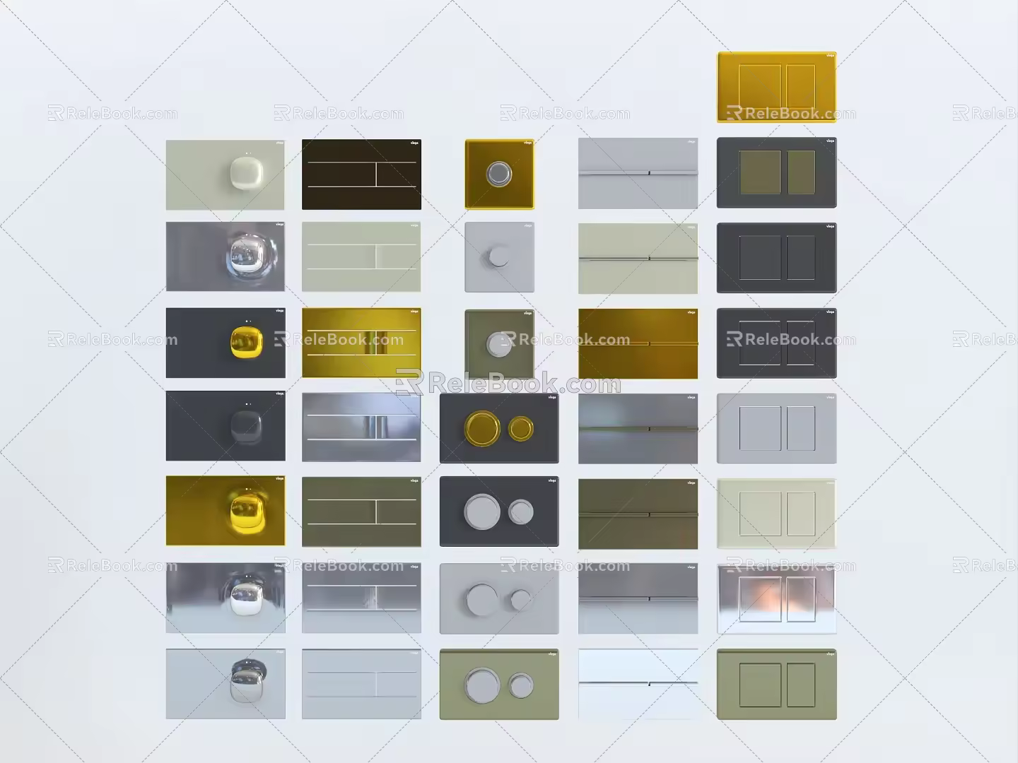 Switch panel toilet button water valve switch flush toilet switch power switch switch switch socket double open double socket switch single open socket switch 3d model