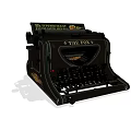 Vintage Office Appliance The Fox Typewriter Featuring Classic Design And Mechanical Keys