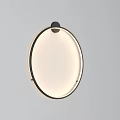 Modern Round Wall Light With Sleek Metal Frame And Warm Illumination 3d model