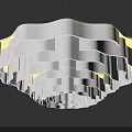 Modern Layered Wavy Design Chandelier With Warm Light For Home Interior Decorative