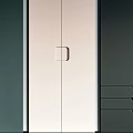 Modern Wardrobe Doors with Golden Dark Green Beige Dark Gray Colors and Sleek Handles