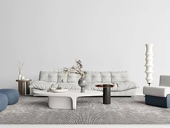 Modern sofa coffee table combination 3d model