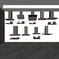 Modern Kitchen Appliances Showcase With Various Range Hoods And Stovetop Styles