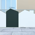 Kindergarten Building Design With Green And White House Shaped Structures Railing And Window