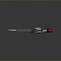 Tactical Revolver With Black And Red Grip Silver Metallic Body And Scope