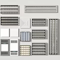 Various Modern Grille Lights Designs For Indoor Ceiling Lighting Installation And Use 3d model