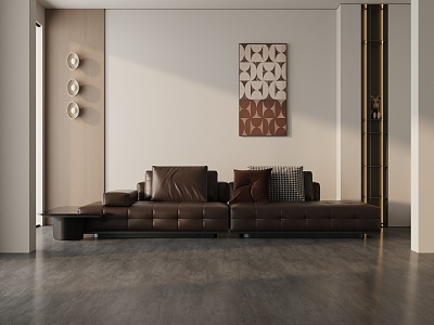 Modern three-seat sofa 3d model