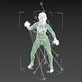 Green Skinned Female Character With Red Hair And Black Bikini Standing In 3D Render