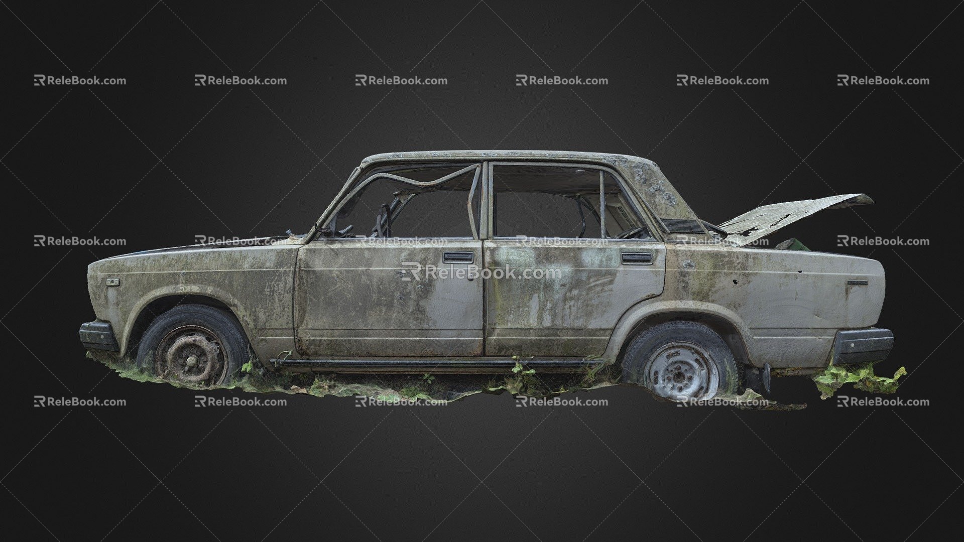 car wreck 3d model