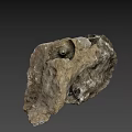 Game Movie Character Themed Rock Featuring Spiral Structure And Rough Texture 3d model