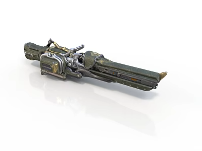 Advanced Futuristic Sci-Fi Weapon With Mechanical Structure And Metal Components 3d model