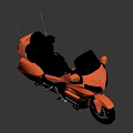 Stylish Orange Touring Motorcycle With Windshield Rear Seat Storage And Sleek Design