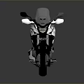 Stylish White Adventure Motorcycle With Black Seat Orange Wheels And Rear Box Design