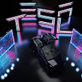 Futuristic Tech Inspired Photo Spot With Neon Lights Black Car Open Doors And Reflective Floor