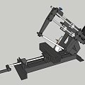 Professional Band Saw Machine With Metal Frame And Adjustable Cutting Table 3d model