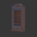 Classic Solid Wood Entryway Cabinet Sideboard With Carved Top Shelves And Bottom Drawer