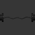 Shiny Metal Barbell Sports Equipment With Heavy Weight Plates For Fitness Training