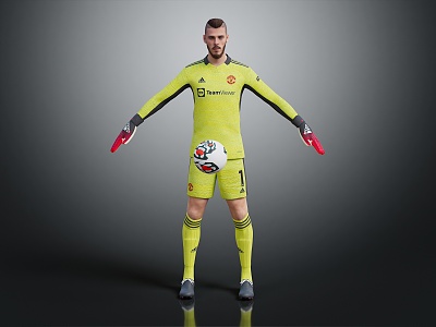 modern man soccer star 3d model