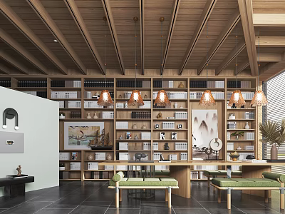 Inspiring Book Art Gallery with Creative Illustrations and Bookshelf Display Space 3d model