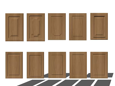 Assorted Wooden Door Panels With Different Designs For Home Decor 3d model