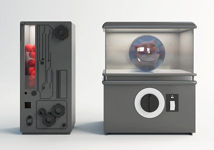 Modern blind box machine 3d model