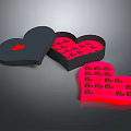 Heart Shaped Silicone Molds for Kitchen Baking in Black and Red Colors
