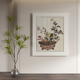 New Chinese abstract decorative painting 3d model