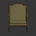 Classic Single Seater Sofa With Fabric Upholstery Wooden Frame And Brass Nailhead Trim