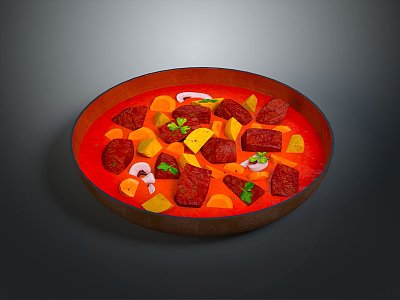 Chinese Cuisine Stewed Beef with Potato Traditional Cuisine Chinese Food Chinese Food Chinese Food Snacks 3d model