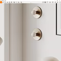 Modern Gold Wall Sconces with White Globe Shades in Minimalist Interior Design