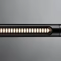 Sleek Black Pendant Light With LED Strip And Cylindrical Design