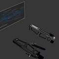 Futuristic Sci Fi Weapon Design With White And Black Color Scheme