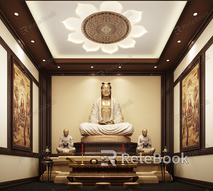 New Chinese-style Buddha Hall Patriarch Hall model