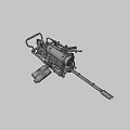 Pneumatic Weapon With Blue Gas Tank Metal Structure Long Rod And Cylinder