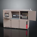 Industrial Equipment With Control Panel Display Screen Open Door And Cabinet Structure