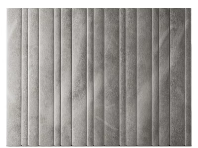 Gray Vertical Striped Soft Upholstered Panel With Textured Surface For Modern Decor 3d model