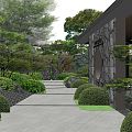 New Chinese style garden landscape demonstration area landscape residential area landscape outdoor pavilion rockery waterscape 3d model