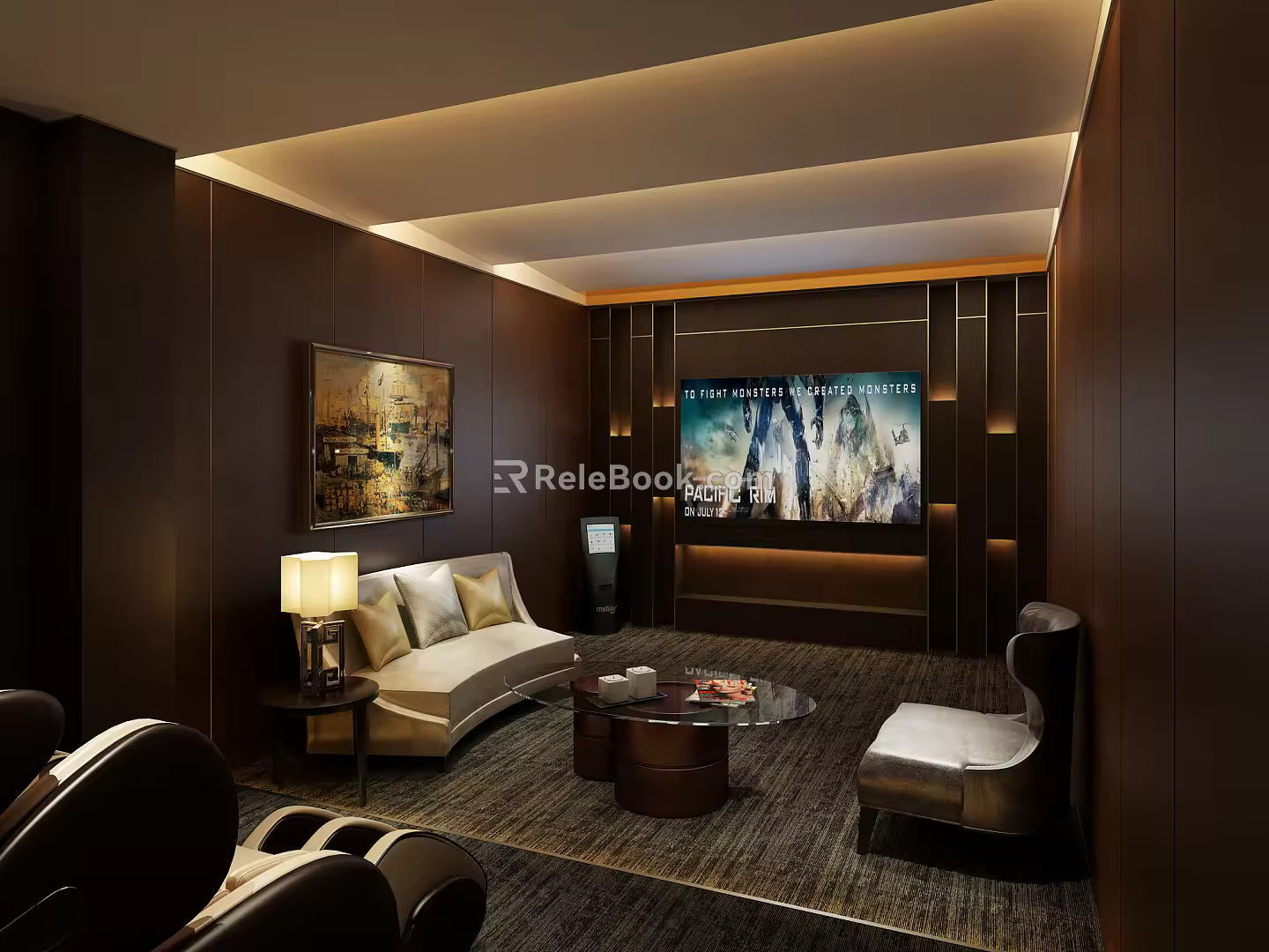 modern video room 3d model