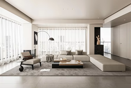 modern living room 3d model