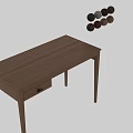 Elegant Modern Wooden Desk With Light Wood Finish And Single Drawer Design